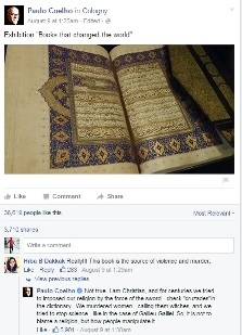 الروائی البرازیلی "باولو کویلو" یدافع عن القرآن عبر صفحته فی الفیس بوک