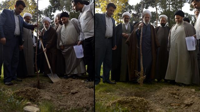 کاشت ۱۱۰ اصله نهال در آستان مقدس حضرت عبدالعظیم علیه السّلام